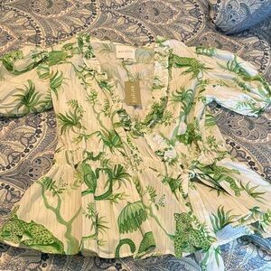 NWT fun jungle print top